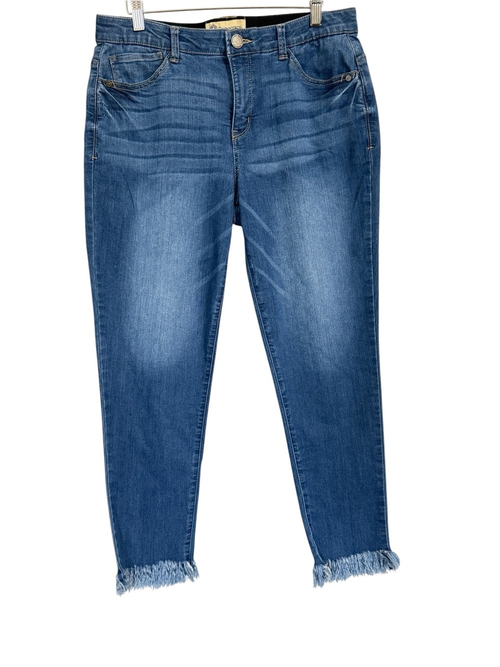 Democracy "Ab" Technology Cropped Frayed Hem Jeans Women's Size 10